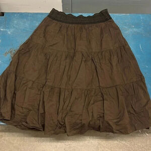 Della spiga lined tiered  skirt